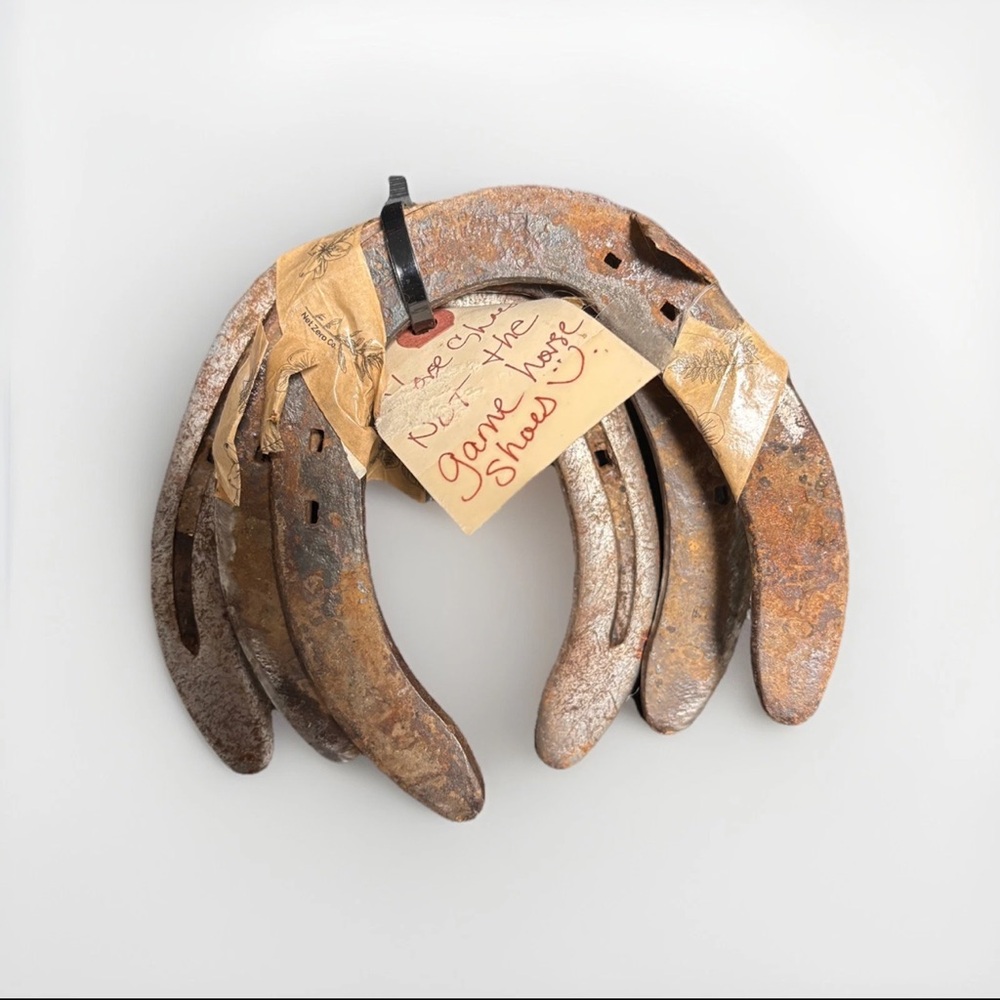 Authentic Rusty Horseshoes • Set of 3 • Farmhouse Craft Decor Good Luck Charm